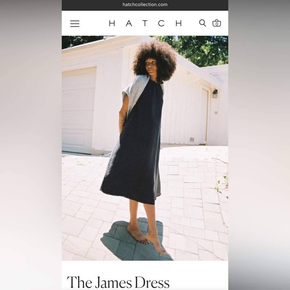 HATCH The James Dress in black